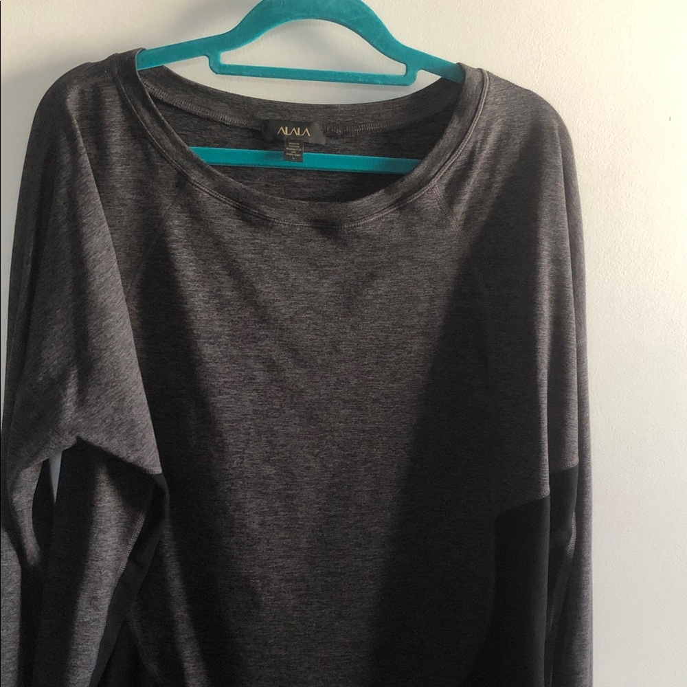 Alala Charcoal and Black Long Sleeve Top
